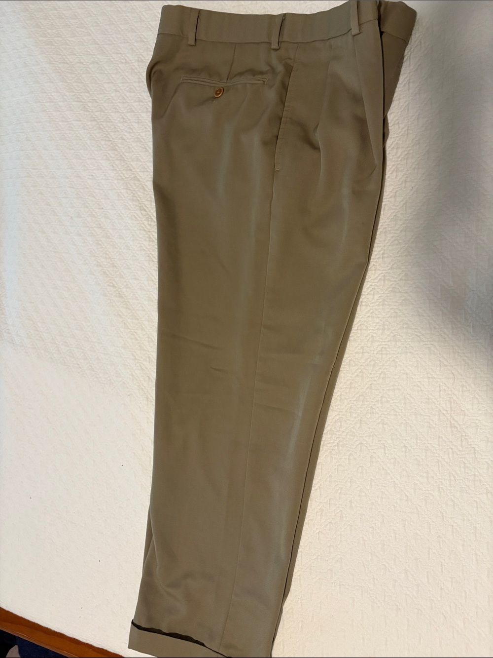 Brooks Brothers Olive Green Flat-Front Chinos